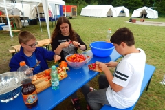 Vorbereitungen für das Abendessen